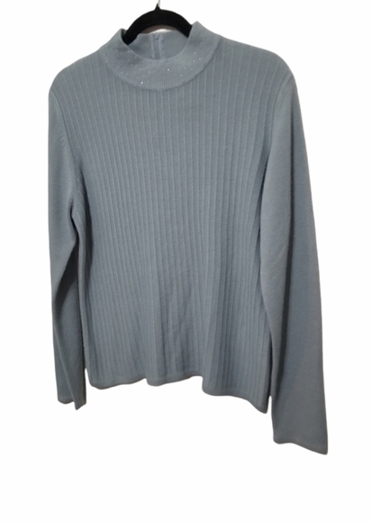 KORET, Mockneck sweater, Size S, color: grayblue. - Picture 4 of 10
